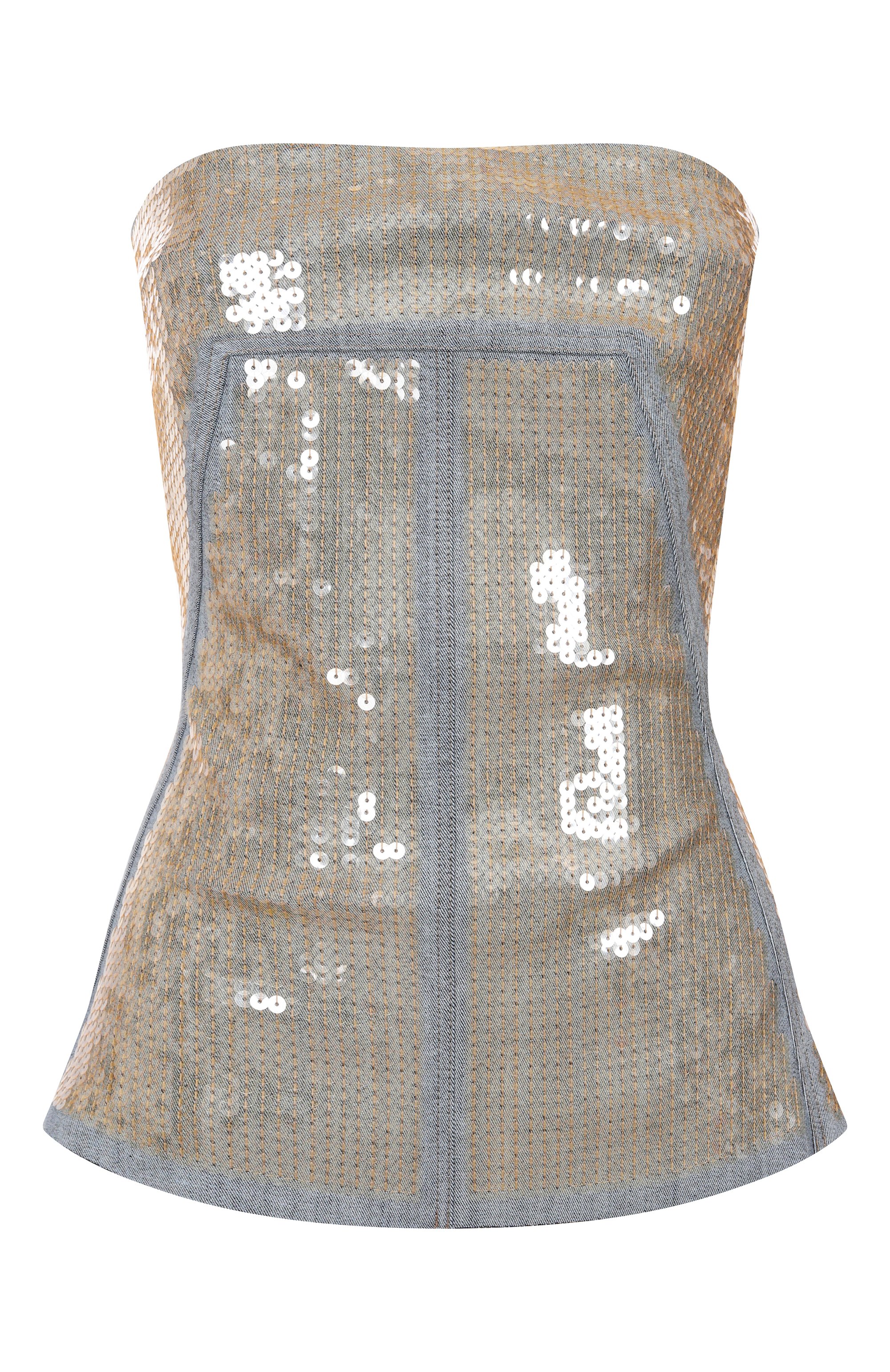 Топ с отделкой пайетками RICK OWENS, арт. RP01F6127/SRAWM1, фото 1