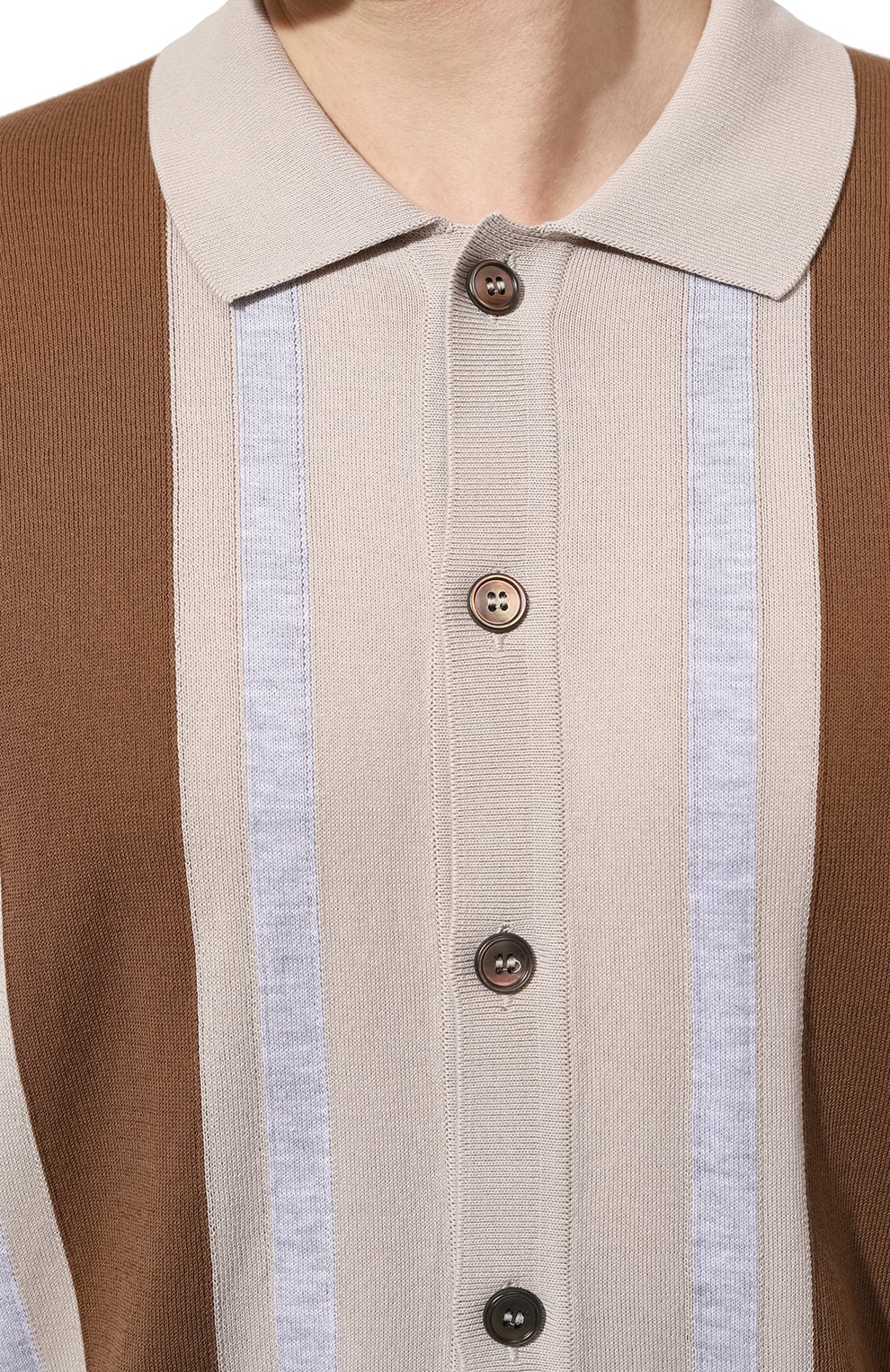 Хлопковая рубашка GRAN SASSO бежевого цвета по цене 29950 руб., арт. 59135/20646, фото 5 Хлопковая рубашка GRAN SASSO, арт. 59135/20646, фото 5