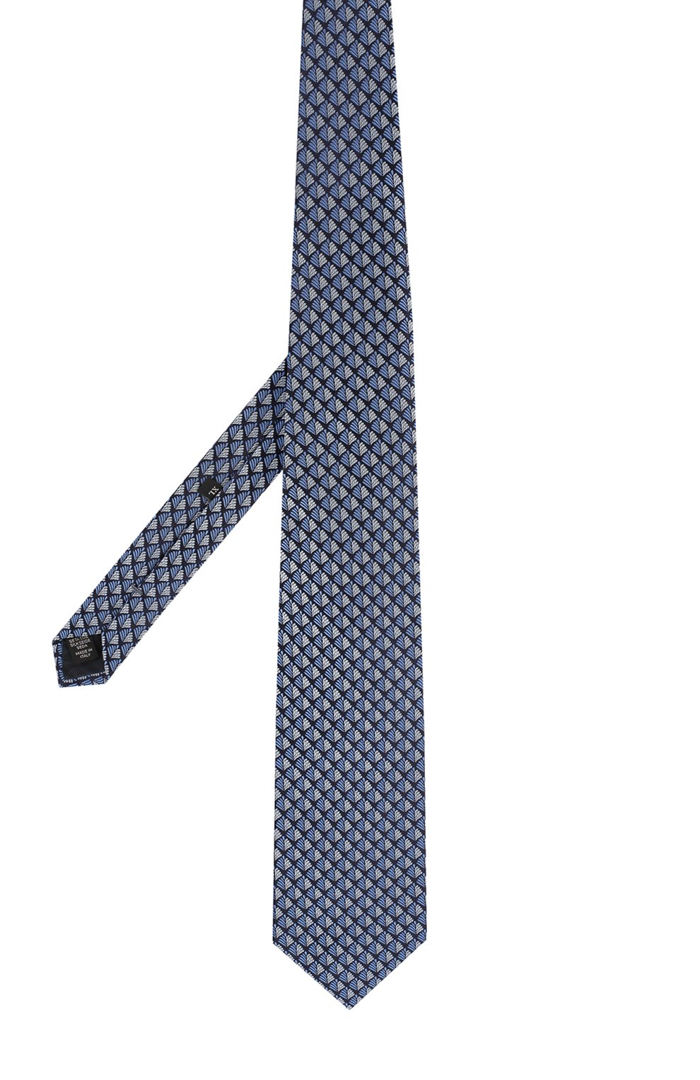 Шелковый галстук с узором ZEGNA голубого цвета по цене 18350 руб., арт. Z3E21/1XW, фото 2 Шелковый галстук с узором ZEGNA, арт. Z3E21/1XW, фото 2