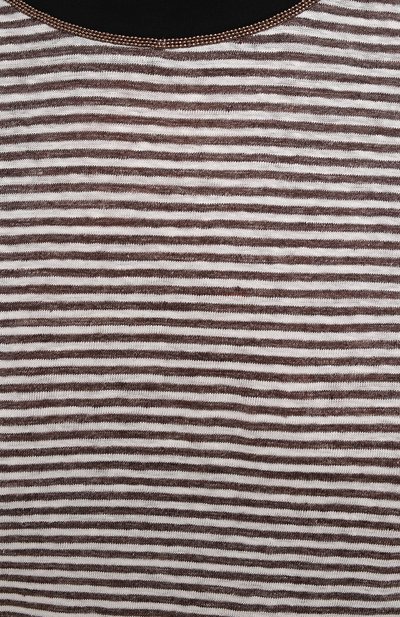 Льняная футболка BRUNELLO CUCINELLI коричневого цвета по цене 92800 руб., арт. MH964HL500, фото 5 Льняная футболка BRUNELLO CUCINELLI, арт. MH964HL500, фото 5