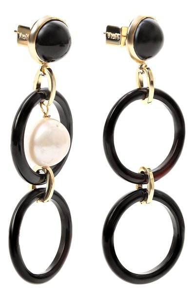 Серьги VIEN черного цвета по цене 21900 руб., арт. 2526-350, фото 3 Серьги VIEN, арт. 2526-350, фото 3