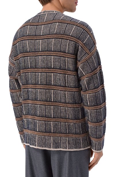 Свитер из шелка и шерсти GIORGIO ARMANI разноцветного цвета по цене 212500 руб., арт. GM004438/AF30091, фото 4 Свитер из шелка и шерсти GIORGIO ARMANI, арт. GM004438/AF30091, фото 4