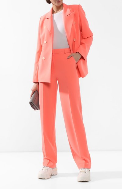Брюки со стрелками LESYANEBO розового цвета по цене 20800 руб., арт. FW19/Н-157, фото 2 Брюки со стрелками LESYANEBO, арт. FW19/Н-157, фото 2
