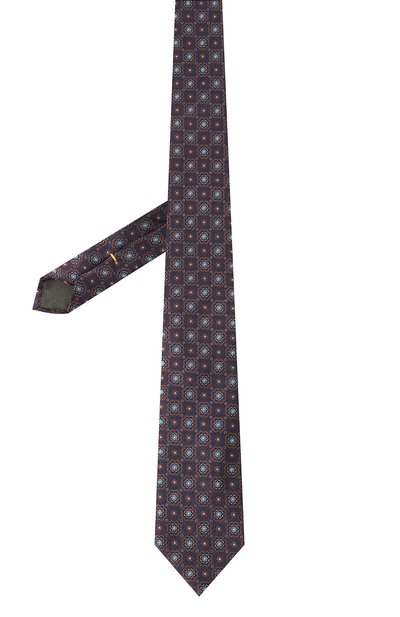 Шелковый галстук CANALI темно-синего цвета по цене 17600 руб., арт. 18/HJ03659, фото 3 Шелковый галстук CANALI, арт. 18/HJ03659, фото 3