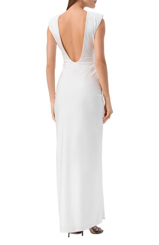 Атласное платье Daname 626SS6827W Белый  626SS6827W Фото 3