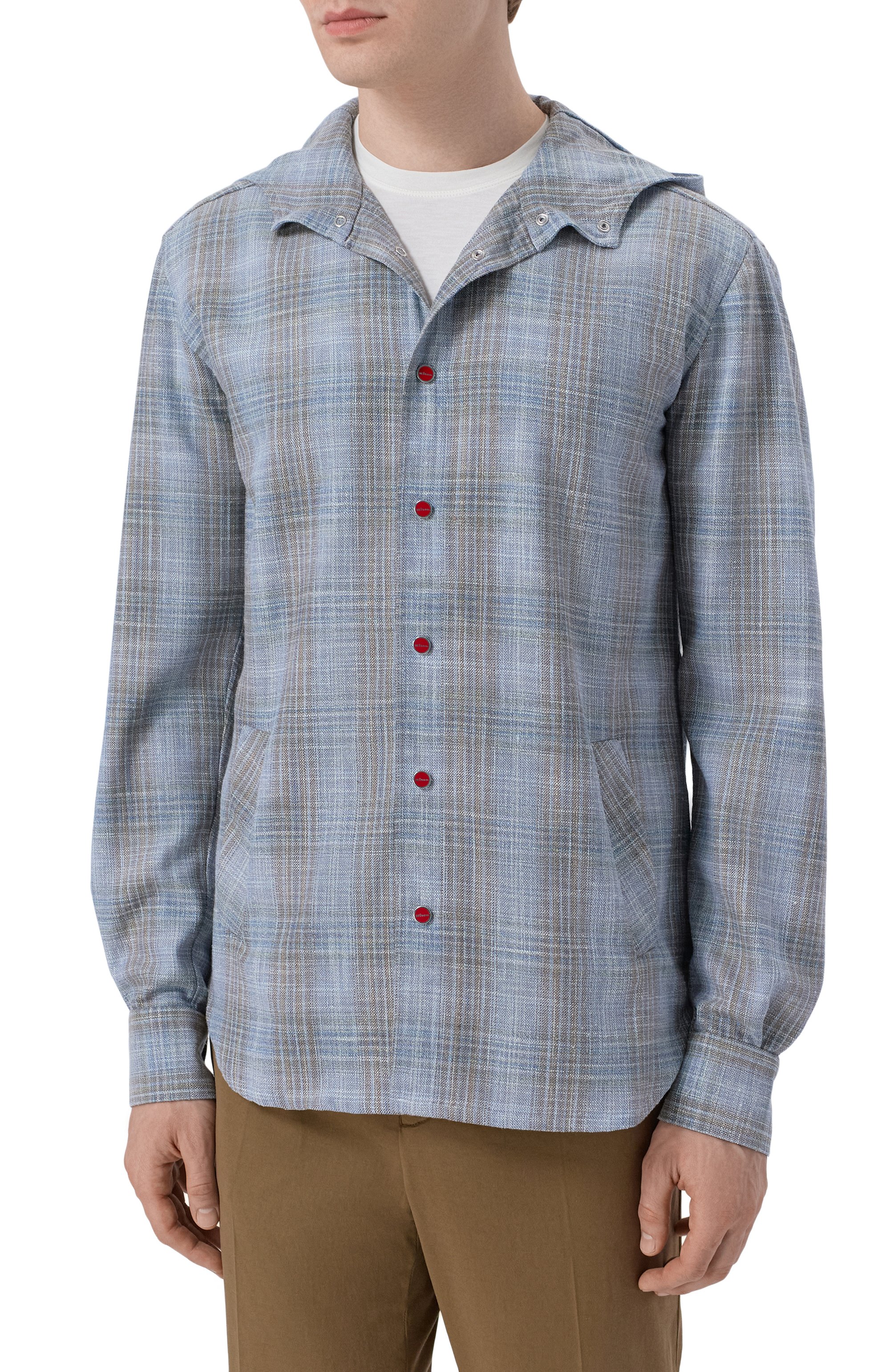 Рубашка из шерсти и шелка KITON, арт. UMCMARK0628G, фото 3