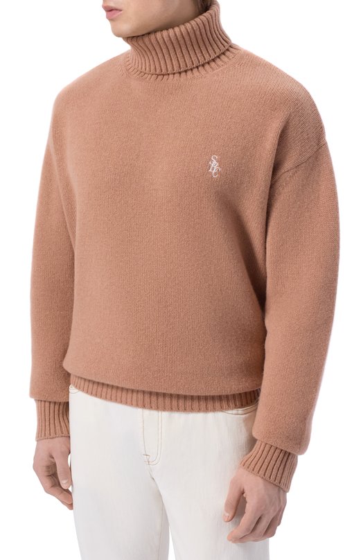 Шерстяной свитер Sporty and Rich WS08265302BE02 Бежевый  WS08265302BE02 Фото 3