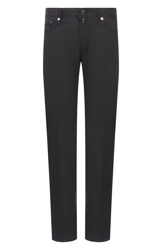 Брюки из хлопка и лиоцелла Kiton UPNJS1K0610H Чёрный UPNJS1K0610H