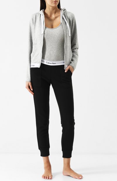 Хлопковые джоггеры с эластичным поясом CALVIN KLEIN, арт. QS5716E, фото 2