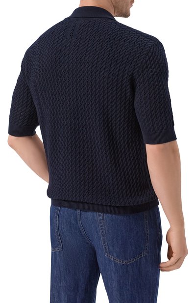 Хлопковая рубашка ANDREA CAMPAGNA темно-синего цвета по цене 49950 руб., арт. M5426-9023, фото 4 Хлопковая рубашка ANDREA CAMPAGNA, арт. M5426-9023, фото 4