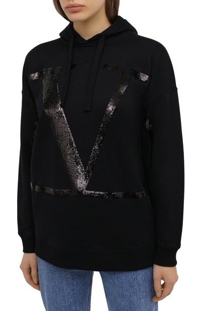 Хлопковое худи VALENTINO, арт. UB3MF06V5R2, фото 3