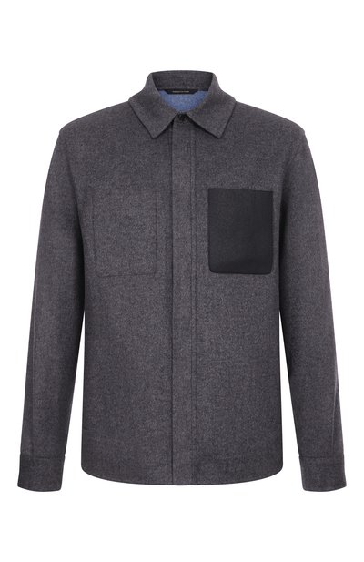 Мужская куртка-рубашка из шерсти и шелка ZILLI, арт. DBLA04M024450037U
