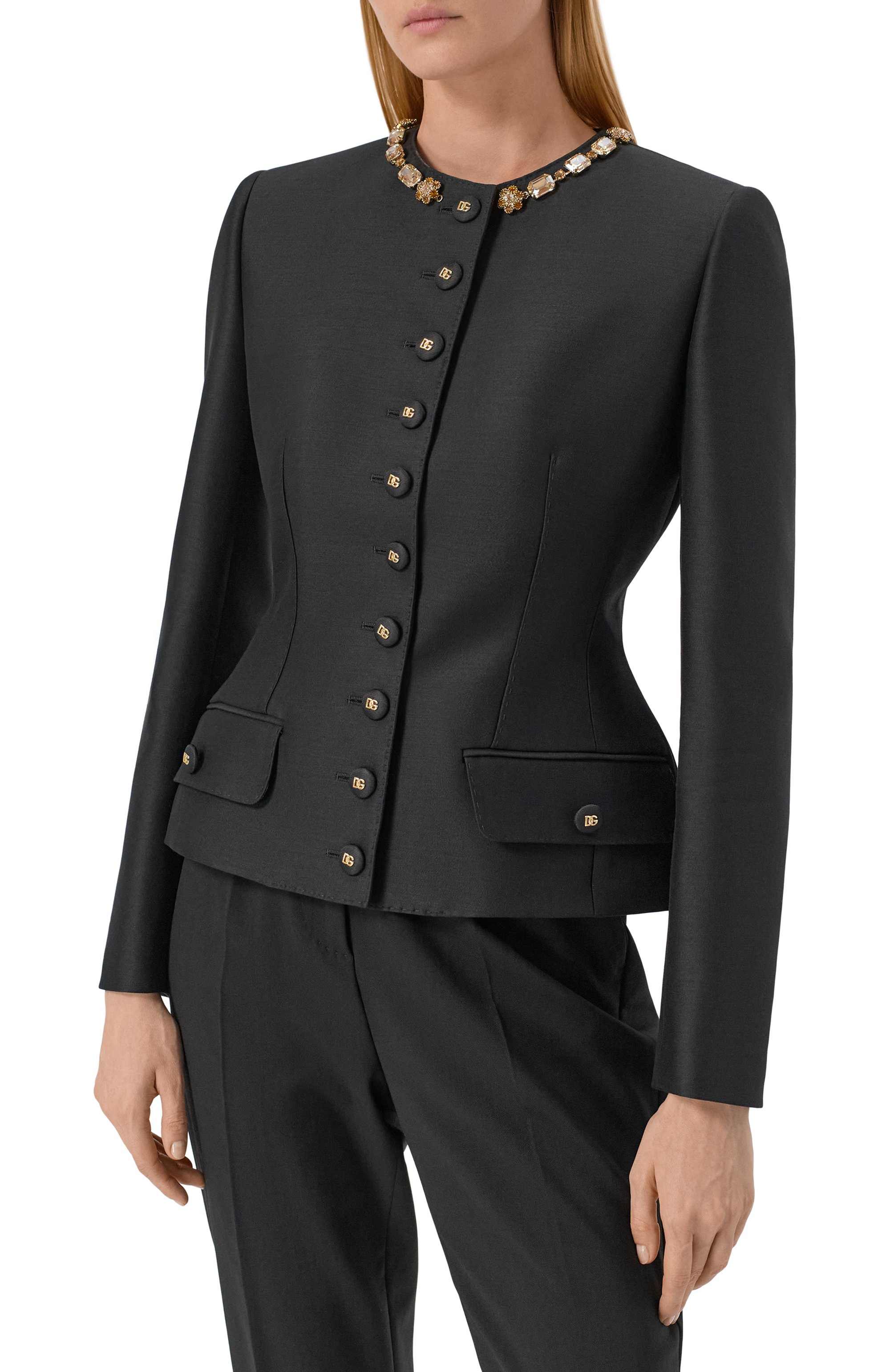 Жакет из шерсти и шелка DOLCE & GABBANA, арт. F27BIZ/FU3R1, фото 3