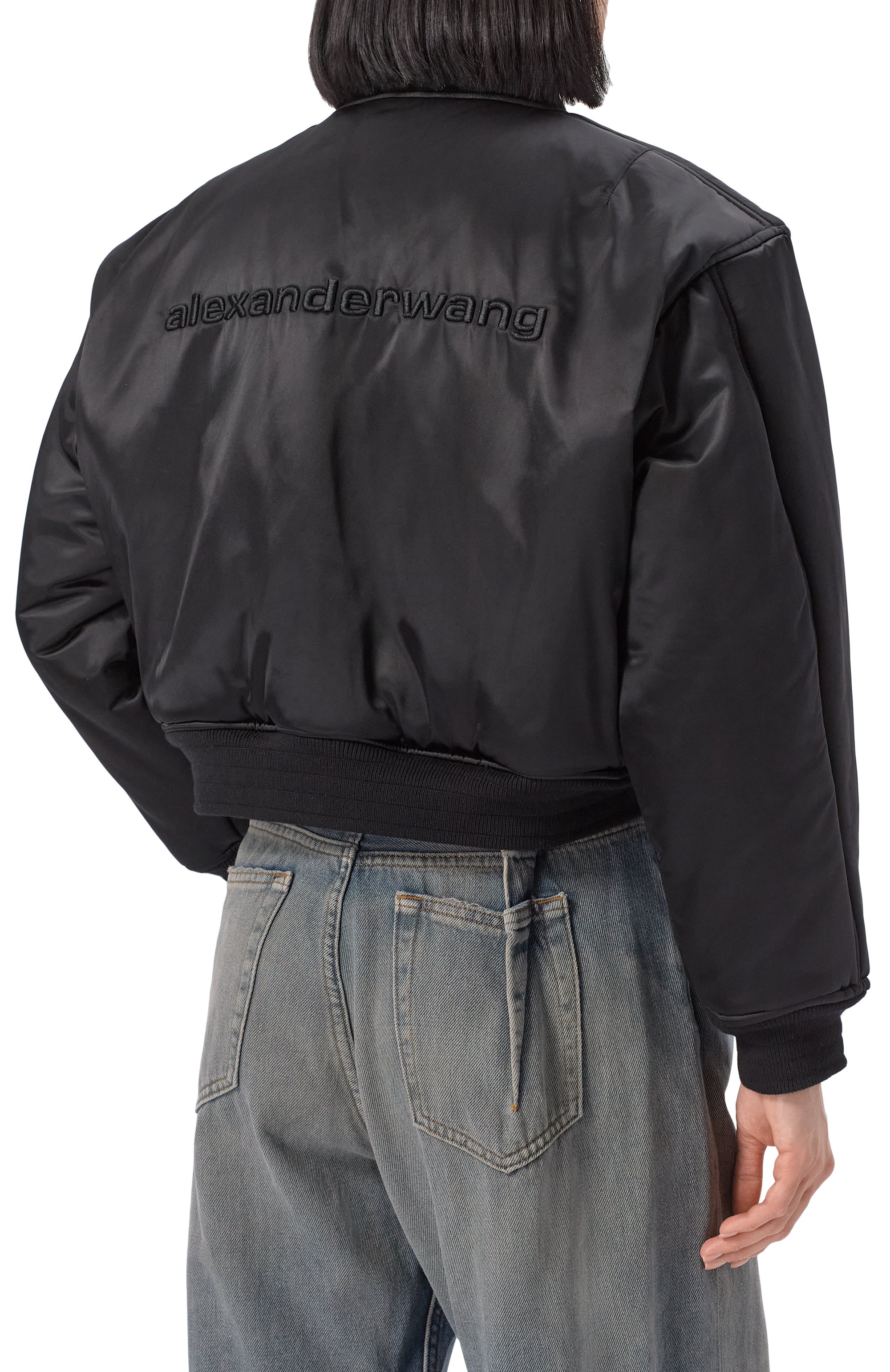 Утепленный бомбер ALEXANDER WANG черного цвета по цене 112500 руб., арт. 1WC1253278, фото 4 Утепленный бомбер ALEXANDER WANG, арт. 1WC1253278, фото 4