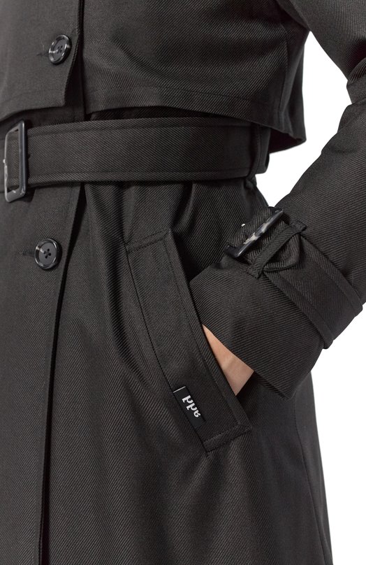 Утепленный тренч Add 12AWHJ24R Чёрный  12AWHJ24R Фото 5