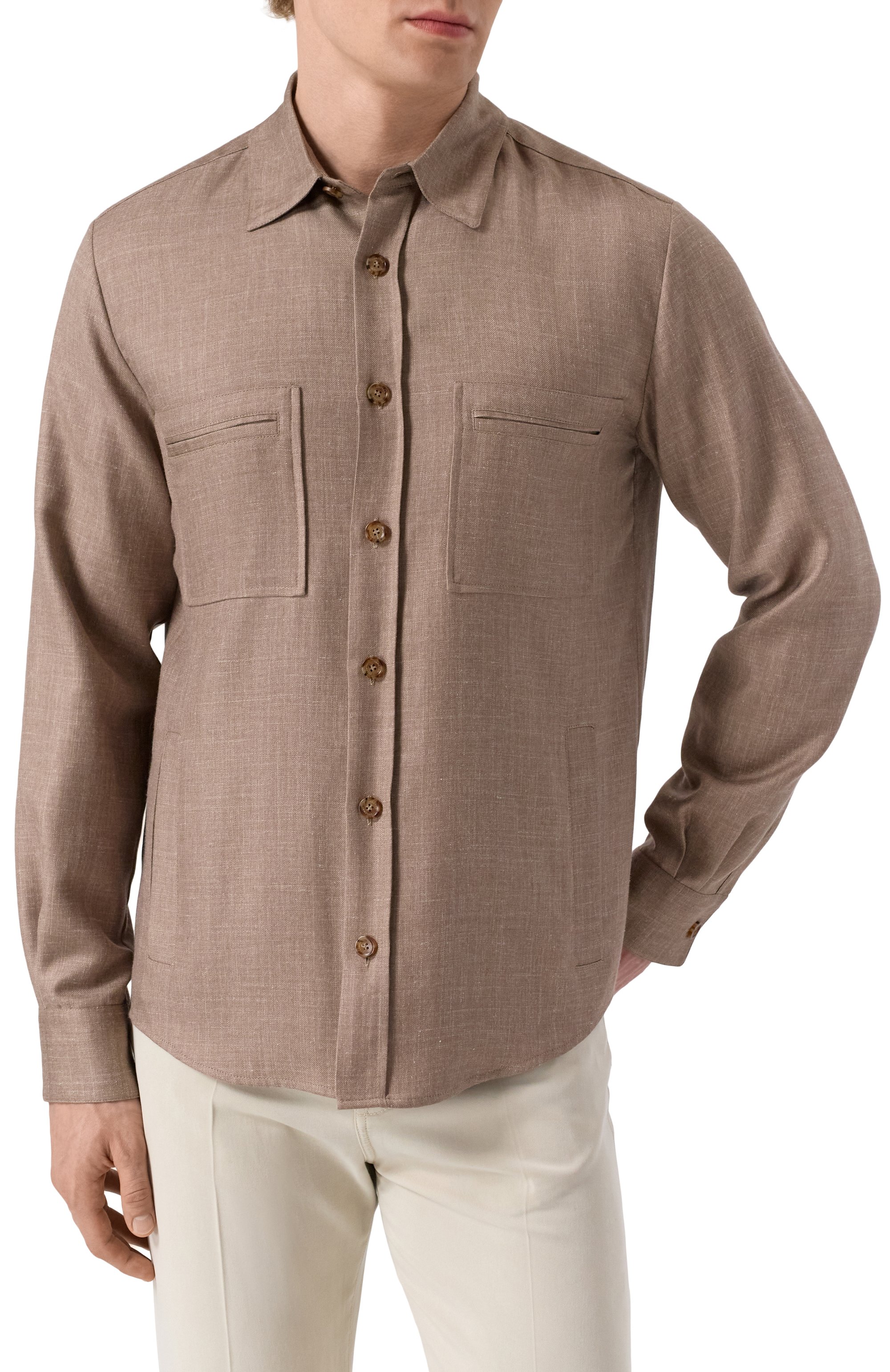 Рубашка из кашемира и шелка COLOMBO, арт. CM00382/77541-10, фото 3