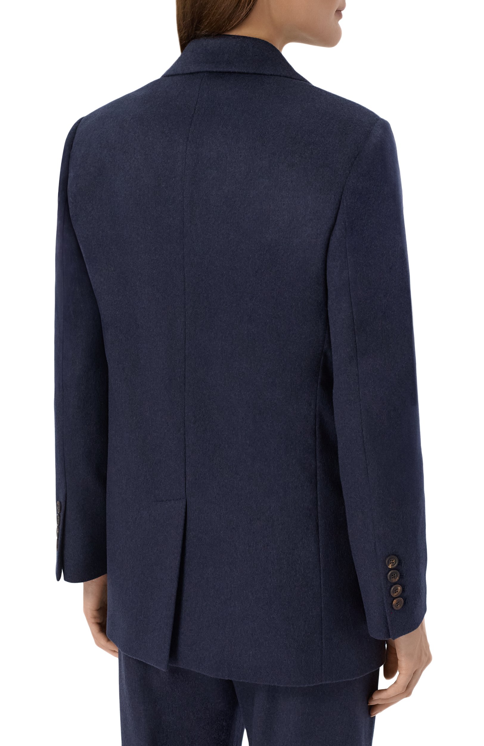 Шерстяной жакет BRUNELLO CUCINELLI синего цвета по цене 499500 руб., арт. MG5497356P, фото 4 Шерстяной жакет BRUNELLO CUCINELLI, арт. MG5497356P, фото 4