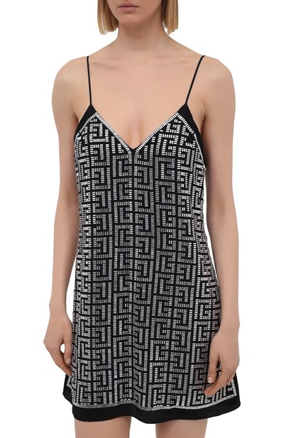 Платье BALMAIN черно-белого цвета по цене 454000 руб., арт. VF0R2000/P084, фото 3 Платье BALMAIN, арт. VF0R2000/P084, фото 3