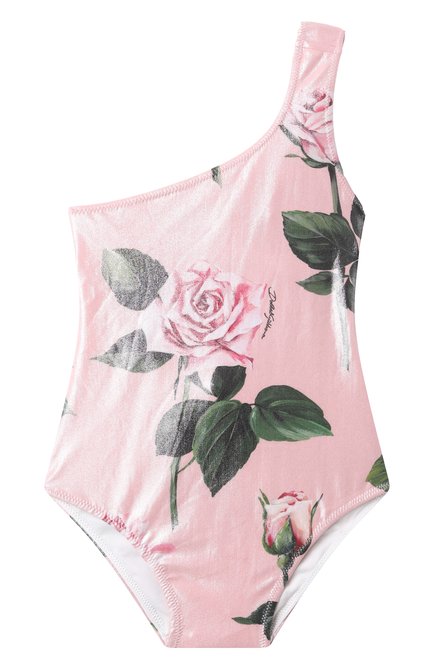 Детского слитный купальник DOLCE & GABBANA розового цвета, арт. L5J857/0N04U/8-14 | Фото 1 (Нос: Не проставлено; Материал сплава: Проставлено)