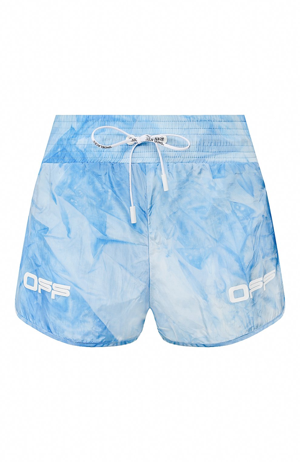 Шорты OFF-WHITE голубого цвета по цене 34600 руб., арт. 0WCB020R20H130879901, фото 1 Шорты OFF-WHITE, арт. 0WCB020R20H130879901, фото 1