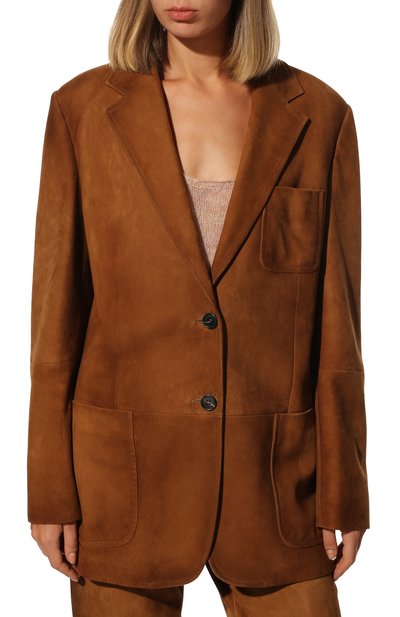 Замшевый жакет MIU MIU, арт. MPG459-104R-F0401, фото 3