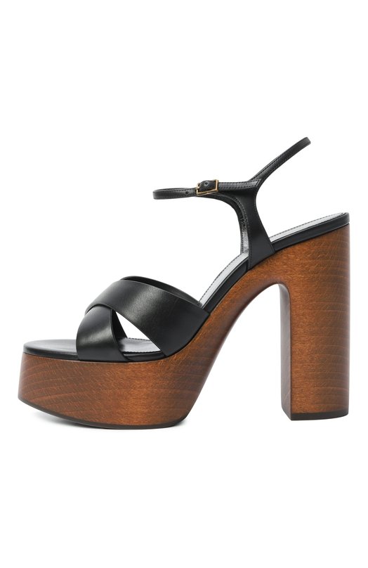 Кожаные босоножки Bianca Saint Laurent 775117/DWE00 Чёрный  775117/DWE00 Фото 4