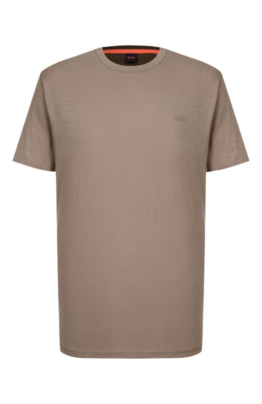 Хлопковая футболка BOSS Orange 50508243 Бежевый 50508243