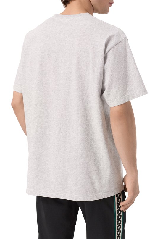 Хлопковая футболка Sporty and Rich T0043606218GY03 Серый  T0043606218GY03 Фото 4