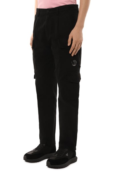 Хлопковые брюки-карго C.P. COMPANY черного цвета по цене 37600 руб., арт. 17CMPA259A1102340, фото 3 Хлопковые брюки-карго C.P. COMPANY, арт. 17CMPA259A1102340, фото 3