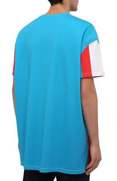 Хлопковая футболка BALMAIN разноцветного цвета по цене 54450 руб., арт. WH1EH000/G083, фото 4 Хлопковая футболка BALMAIN, арт. WH1EH000/G083, фото 4