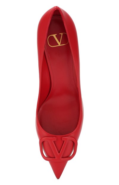 Кожаные туфли vlogo VALENTINO красного цвета по цене 69600 руб., арт. TW2S0R78/MZF, фото 5 Кожаные туфли vlogo VALENTINO, арт. TW2S0R78/MZF, фото 5