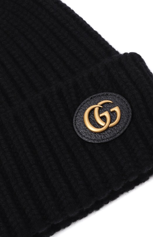 Шапка из шерсти и кашемира Gucci 764594/3GB02 Чёрный  764594/3GB02 Фото 3