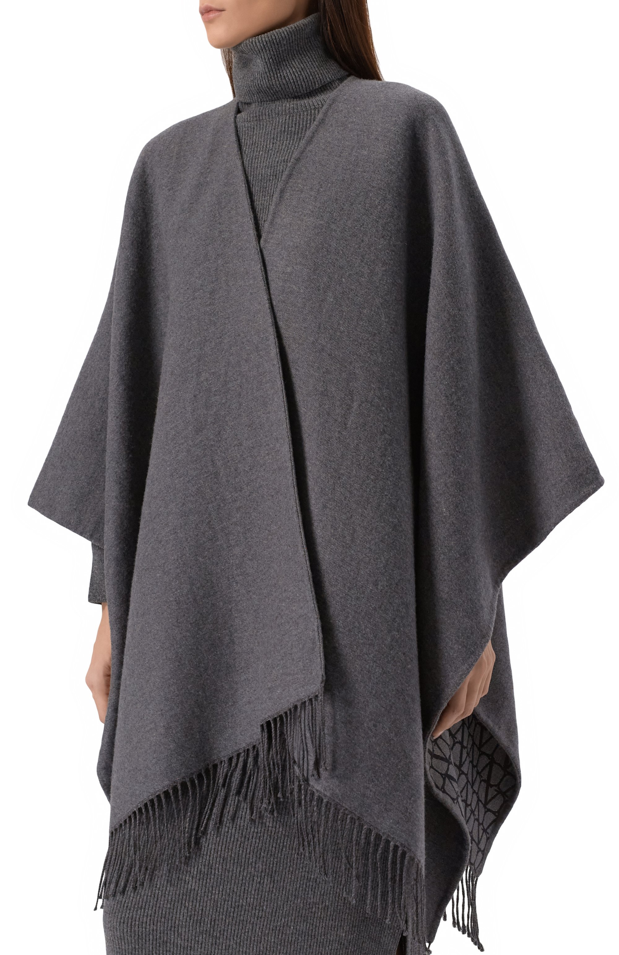 Пончо из шерсти и шелка VALENTINO, арт. 5W2EG019/KKP, фото 3