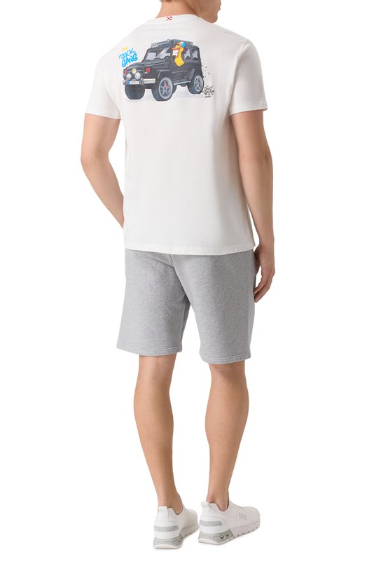 Хлопковая футболка MC2 Saint Barth STBM TSHIRT MAN/02975H Белый  STBM TSHIRT MAN/02975H Фото 2