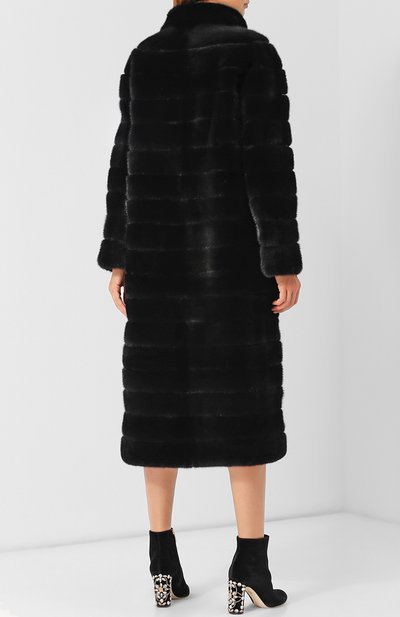 Шуба из меха норки с воротником-стойкой YVES SALOMON, арт. 9WYM27620VMLX, фото 4