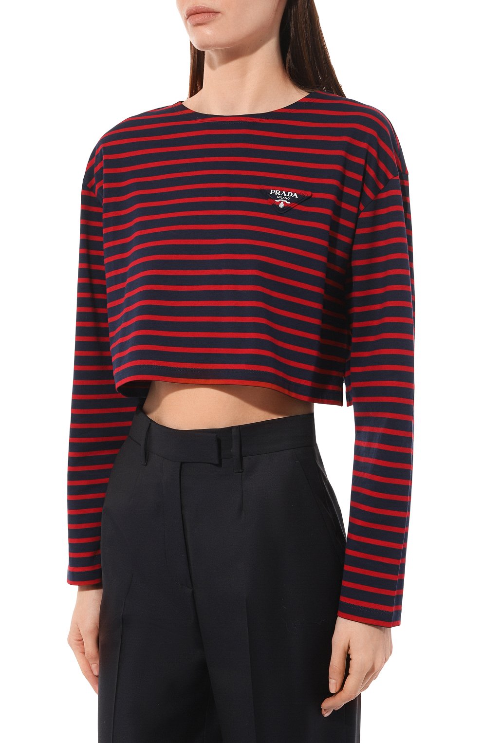 Хлопковый лонгслив PRADA, арт. 34628-1045-F0E7D-221, фото 3