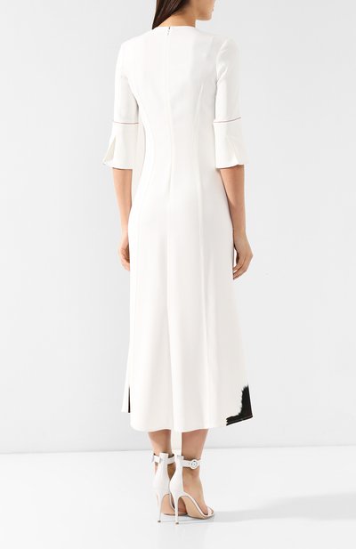 Платье с принтом VICTORIA BECKHAM, арт. DR MID 6711 PSS19 D1 CADY C0W PRINT, фото 4