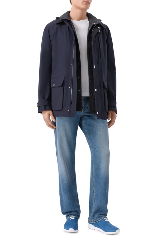 Текстильные кроссовки Kiton USSFITSN0130401 Синий  USSFITSN0130401 Фото 2