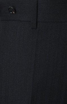 Женские шерстяные брюки BOTTEGA VENETA темно-синего цвета, арт. 816188/V36K0 | Фото 6 (Материал сплава: Проставлено; Длина (брюки, джинсы): Удлиненные; Драгоценные камни: Проставлено; Материал внешний: Шерсть; Женское Кросс-КТ: Брюки-одежда; Стили: Классический; Силуэт Ж (брюки и джинсы): Прямые; Кросс-КТ: костюм)