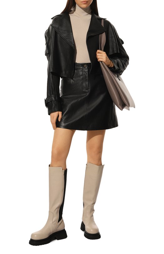 Комбинированные сапоги Nude of Scandinavia Кремовый, фото 2