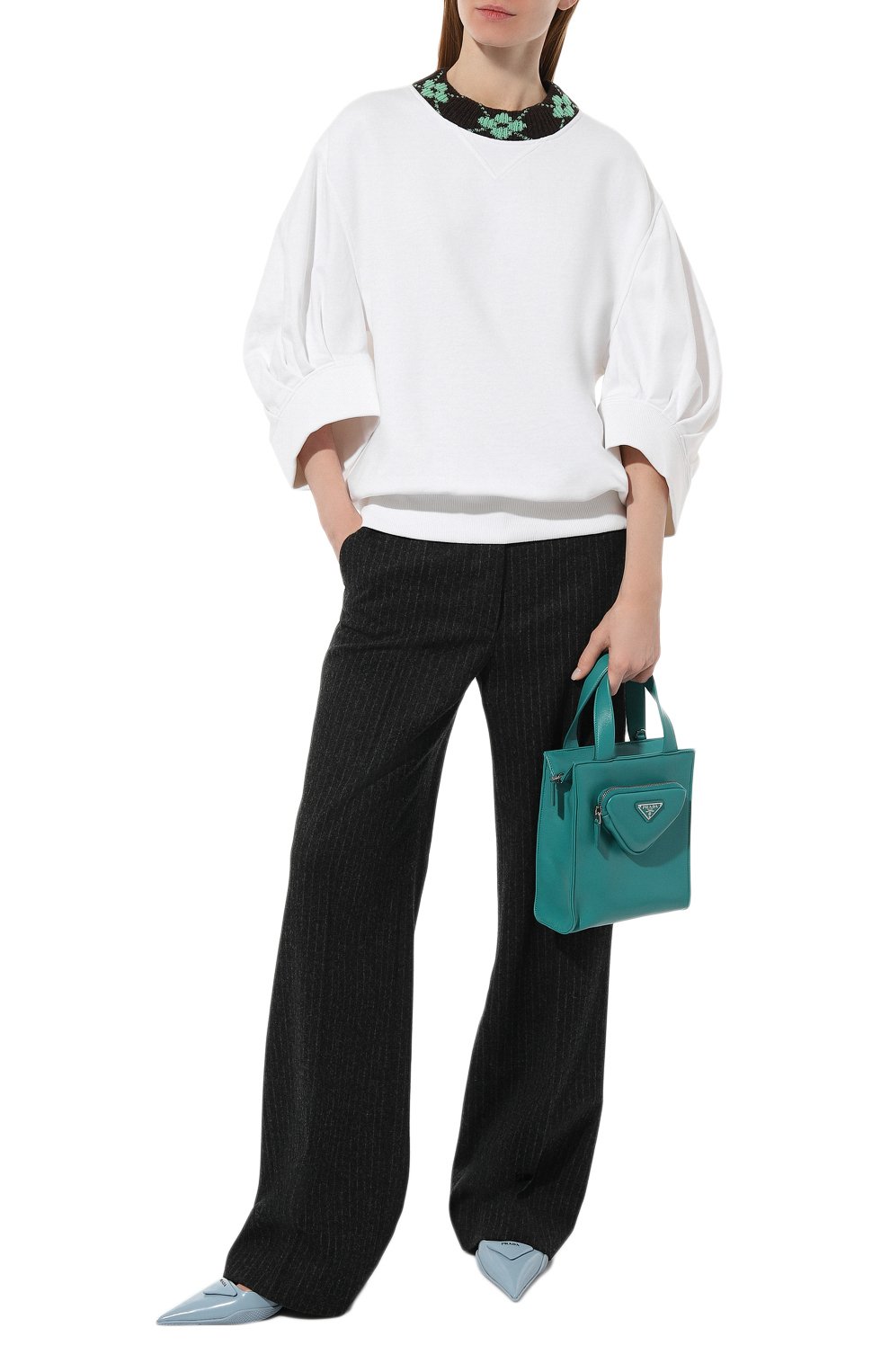 Хлопковый свитшот PRADA, арт. 135705-1T56-F0K2X-212, фото 2