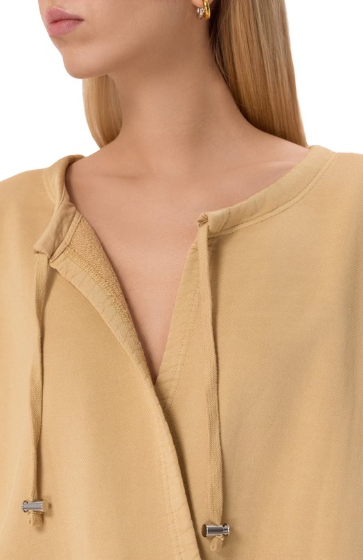 Платье из вискозы и хлопка Diesel A19230/0IKCJ Бежевый  A19230/0IKCJ Фото 5