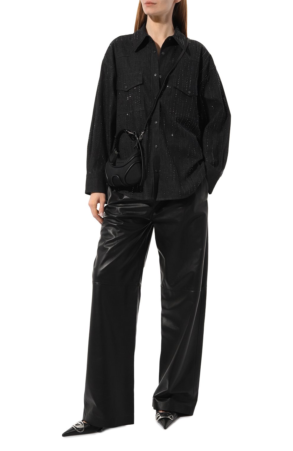 Рубашка из хлопка и вискозы DONDUP темно-серого цвета по цене 129500 руб., арт. DC233/DS0258D GT1W DD W23, фото 2 Рубашка из хлопка и вискозы DONDUP, арт. DC233/DS0258D GT1W DD W23, фото 2