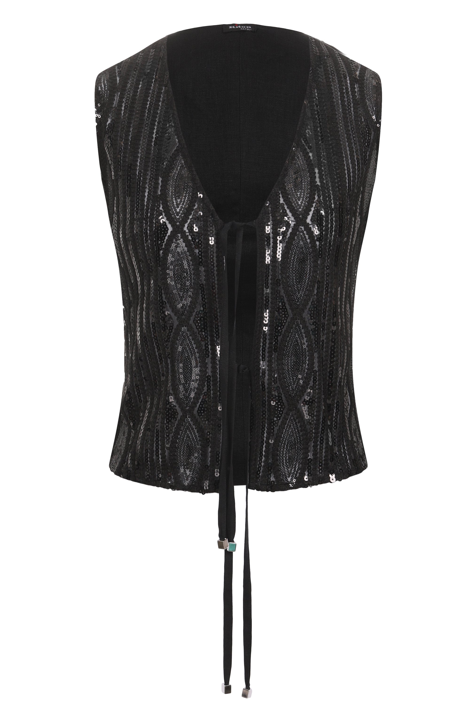 Жилет с отделкой пайетками KITON, ар�т. D59402K0991E01, фото 1