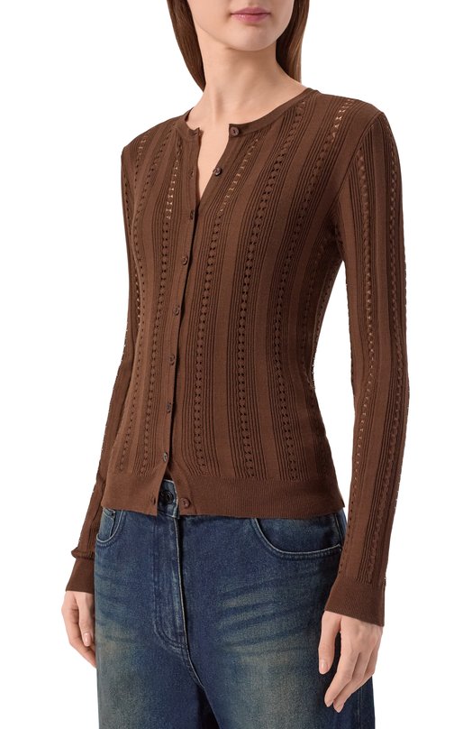 Кардиган из вискозы Blumarine 2M690A Коричневый  2M690A Фото 3