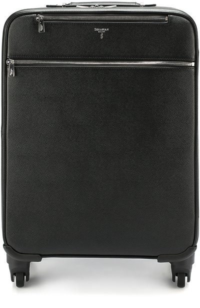 Кожаный дорожный чемодан с внешними карманами на молнии SERAPIAN, арт. SEV0EULL6369M34B, фото 1