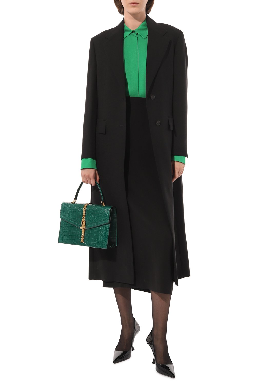 Сумка sylvie 1969 из кожи аллигатора GUCCI, арт. 602781 EV40G, фото 7