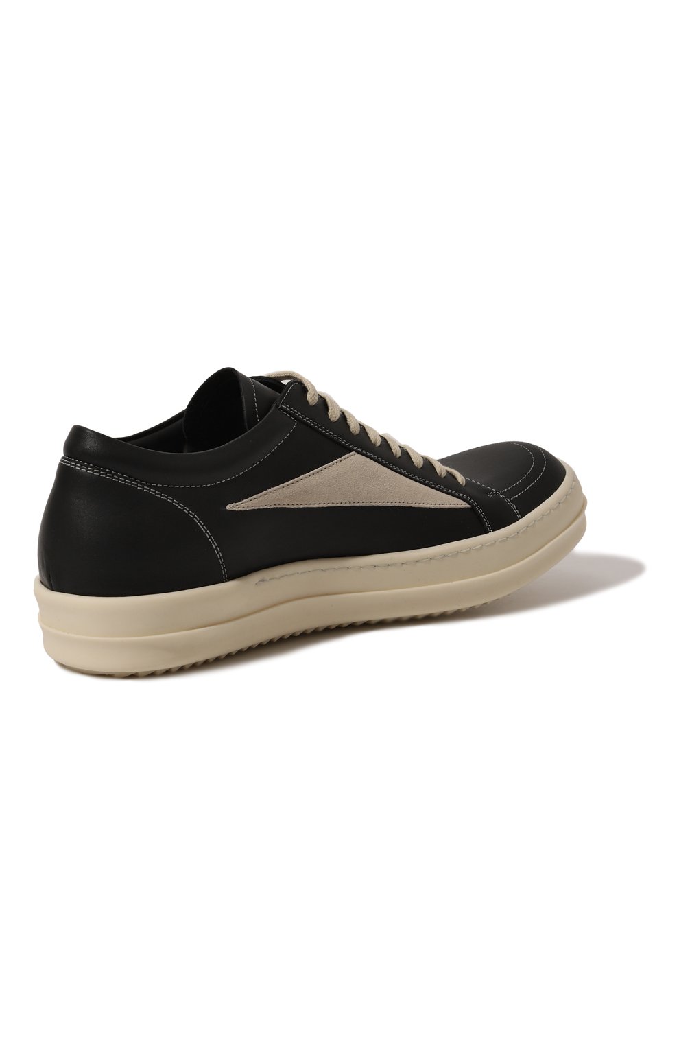 Кожаные кеды RICK OWENS черно-белого цвета по цене 88800 руб., арт. RU01C4897/LP0LVS, фото 5 Кожаные кеды RICK OWENS, арт. RU01C4897/LP0LVS, фото 5