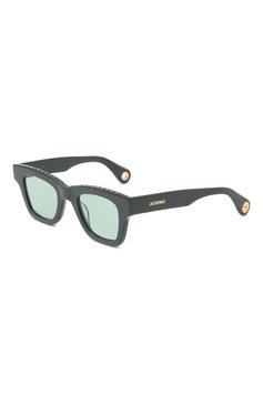 Женские солнцезащитные очки JACQUEMUS зеленого цвета, арт. LES LUNETTES N0CI0 DARK GREEN | Фото 1 (Региональные ограничения белый список (Axapta Mercury): Не проставлено; Нос: Не проставлено; Материал: Пластик; Тип очков: С/з; Очки форма: Квадратные; Оптика Гендер: оптика-женское)