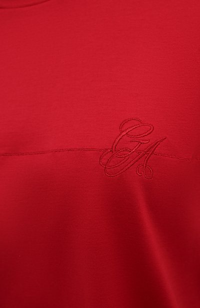 Хлопковая футболка GIORGIO ARMANI красного цвета по цене 38800 руб., арт. 6KAM57/AJVIZ, фото 5 Хлопковая футболка GIORGIO ARMANI, арт. 6KAM57/AJVIZ, фото 5
